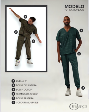Traje Quirúrgico - Modelo Camuflaje V Caballero